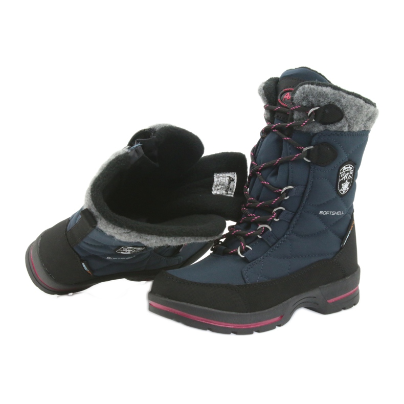 American Club Snow boots with American 801SB granat membrane black navy blue 4