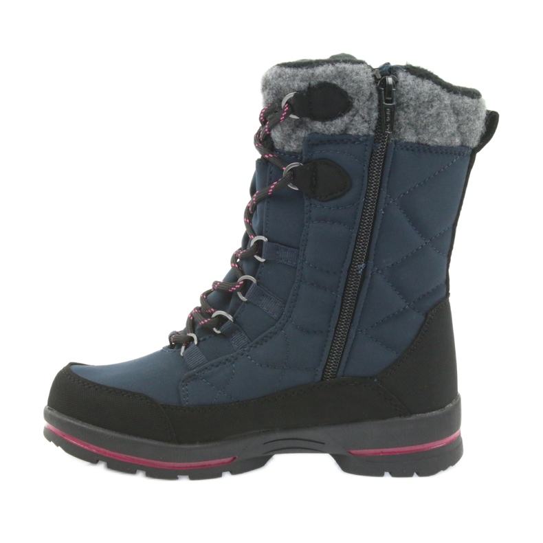 American Club Snow boots with American 801SB granat membrane black navy blue 2