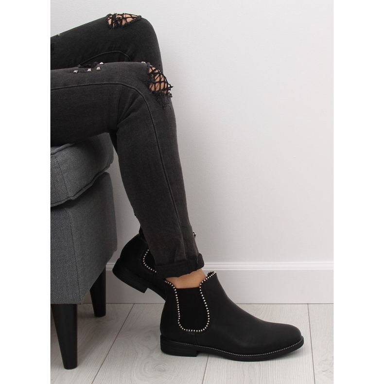 Black Chelsea boots for women 1003-PA Black 2