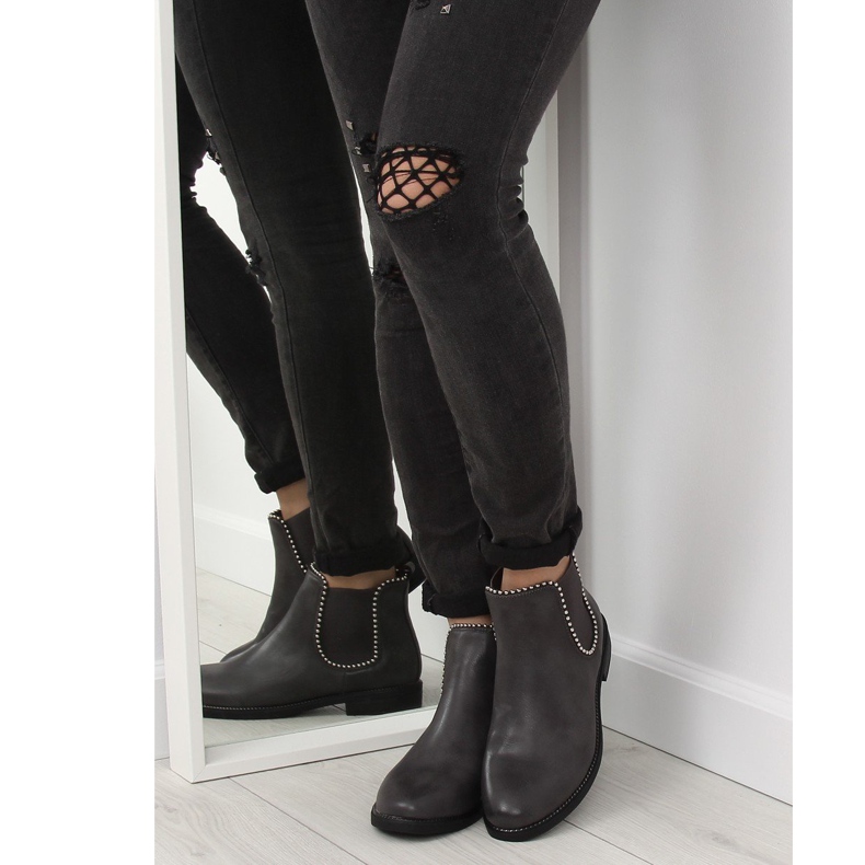 Gray Chelsea boots for women 1003-PA Gray grey 1 Gray Chelsea boots for women 1003-PA Gray grey 1