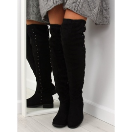 Black boots with flat heels 7368 2