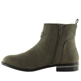 Green women's boots LL6300 Olive 1