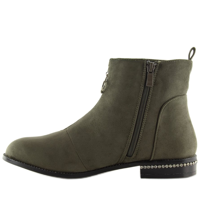 Green women's boots LL6300 Olive 1