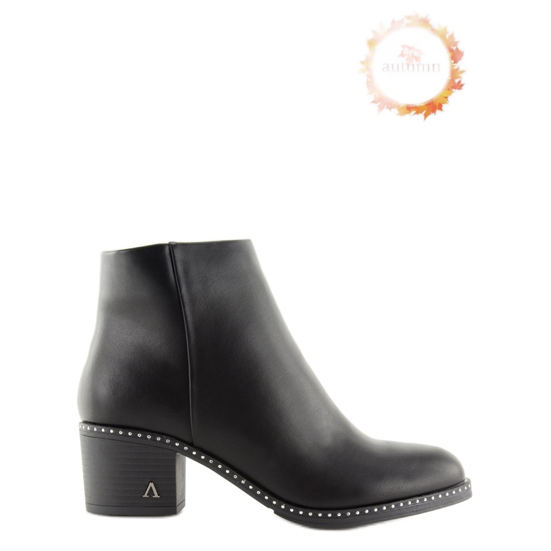 Boots on a stable heel black BH120-KB 1