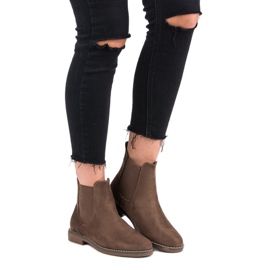 Super Mode Khaki Suede Chelsea Boots 1