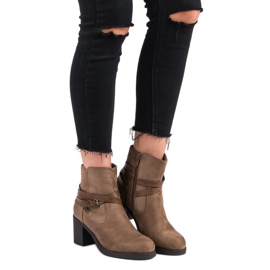 Super Mode Suede Booties brown 1