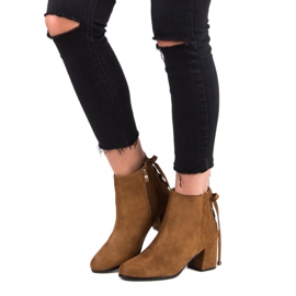 Women's suede boots brown 1