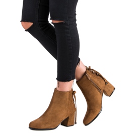 Women's suede boots brown 2