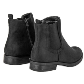 Suede Chelsea boots black 1