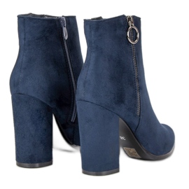 Super Mode Suede high-heeled boots blue 2
