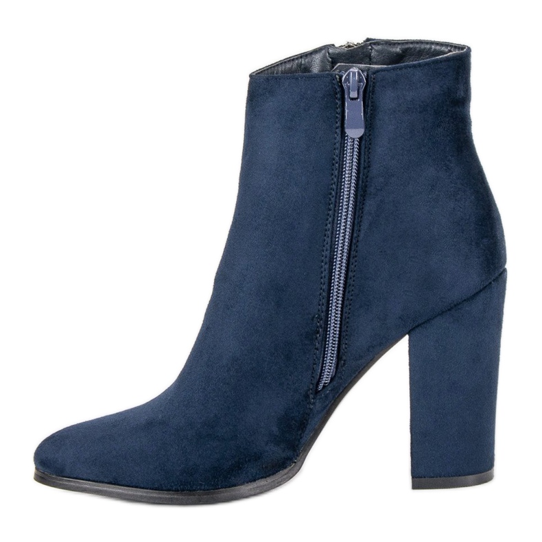 Super Mode Suede high-heeled boots blue 1