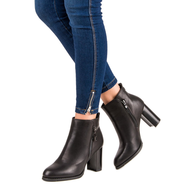 Super Mode Black high-heeled boots 2