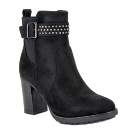 Super Me Suede Booties On A Bar black 1