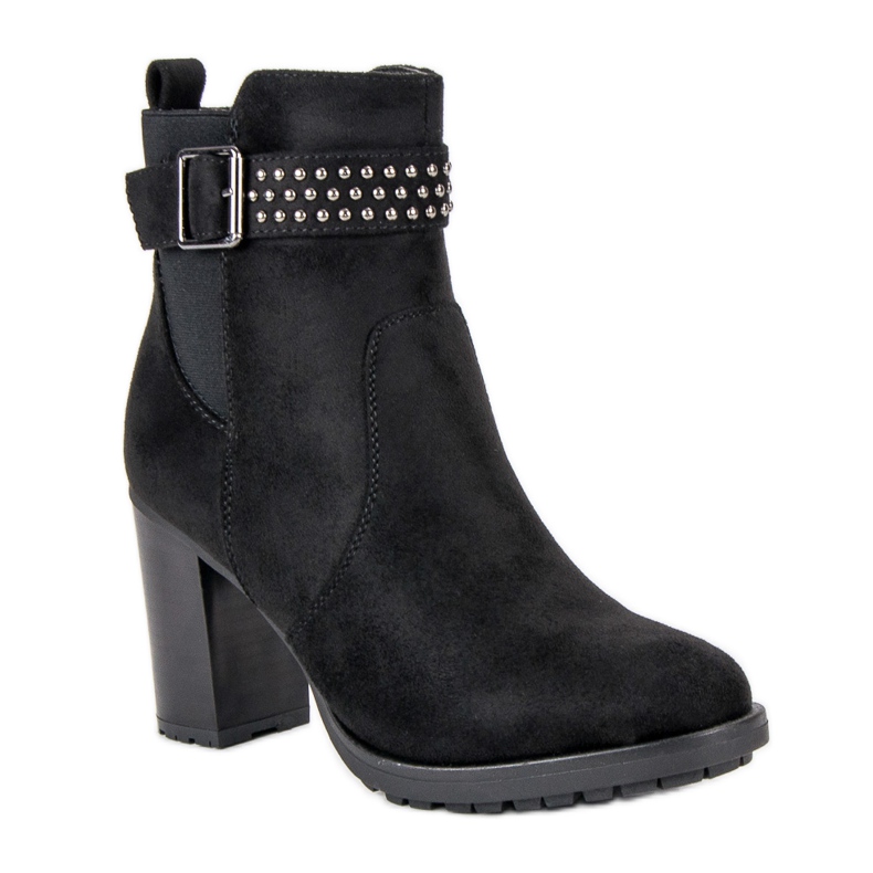 Super Me Suede Booties On A Bar black 1