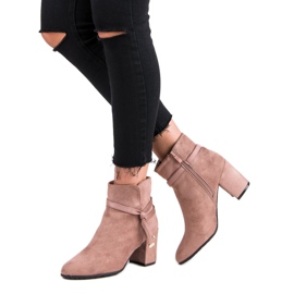 Suede powder boots pink 2