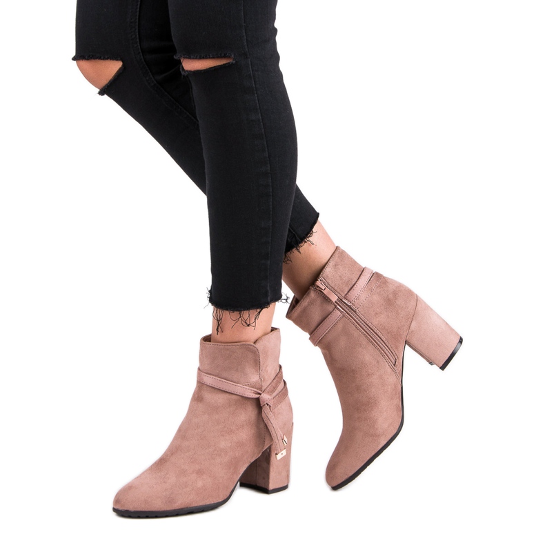 Suede powder boots pink 2 Suede powder boots pink 2