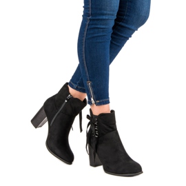 Super Mode Black ankle boots on the post 2
