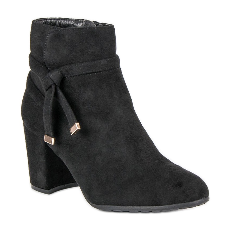 Black suede ankle boots 1