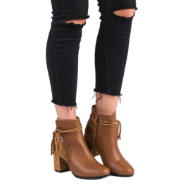 Nio Nio Camel Booties On A Post brown 1