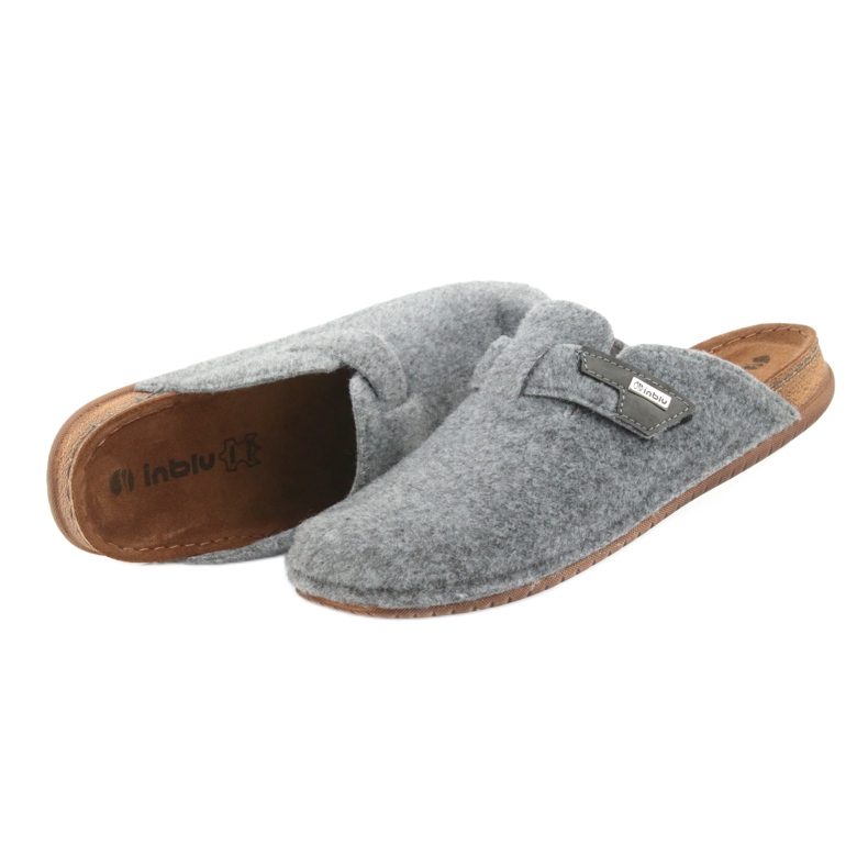 Felt slippers fastened Inblu TH014 gray grey 4