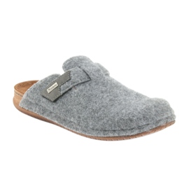 Felt slippers fastened Inblu TH014 gray grey 1