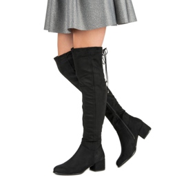 Queentina Black suede boots 1