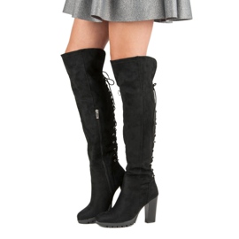 Cm Paris Suede Boots On A Pillar black 2