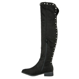 Cm Paris Thigh-high boots with beads black 1