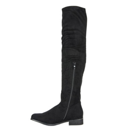 Cm Paris Classic suede thigh boots black 2