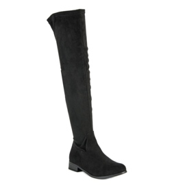 Cm Paris Classic suede thigh boots black 1