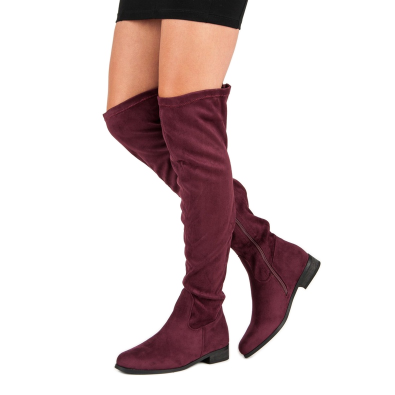 Cm Paris Classic suede thigh boots multicolored red 1