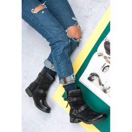 Queentina Rock Flat Boots black 1