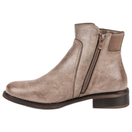 Super Mode Flat Heel Boots brown 1