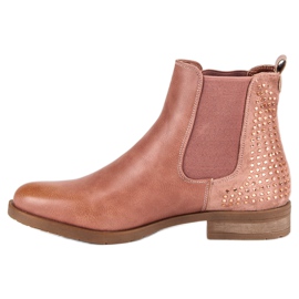 Super Me Chelsea boots with crystals pink 1