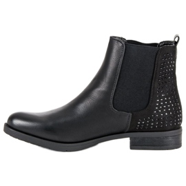 Super Me Chelsea boots with crystals black 1