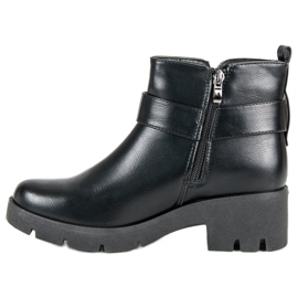 Black platform ankle boots 1