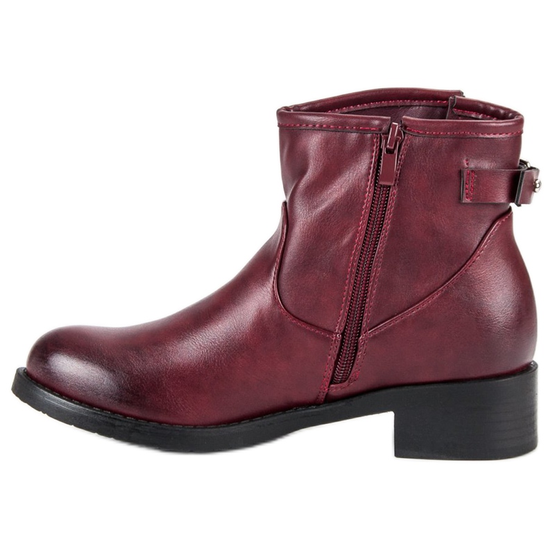 Super Me Casual Burgundy Boots red 1