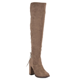 Cm Paris Suede Boots On A Pillar brown 1