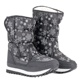 Warm winter snow boots black 2