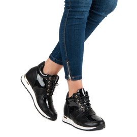J. Star Sports wedge sneakers black 1