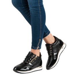 J. Star Lace-up Sneakers With A Zipper black 1