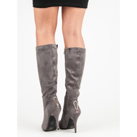 Cm Paris Sexy high heel boots grey 1 Cm Paris Sexy high heel boots grey 1