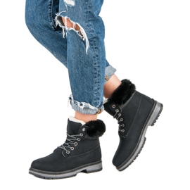 Fgm Paris Black trappers with fur 2