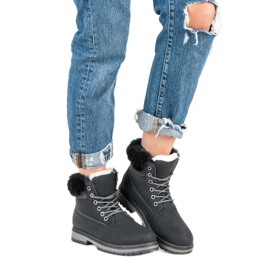 Fgm Paris Black trappers with fur 1