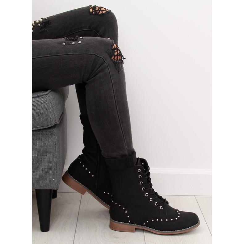Black workers with studs B5211-KB Black 2