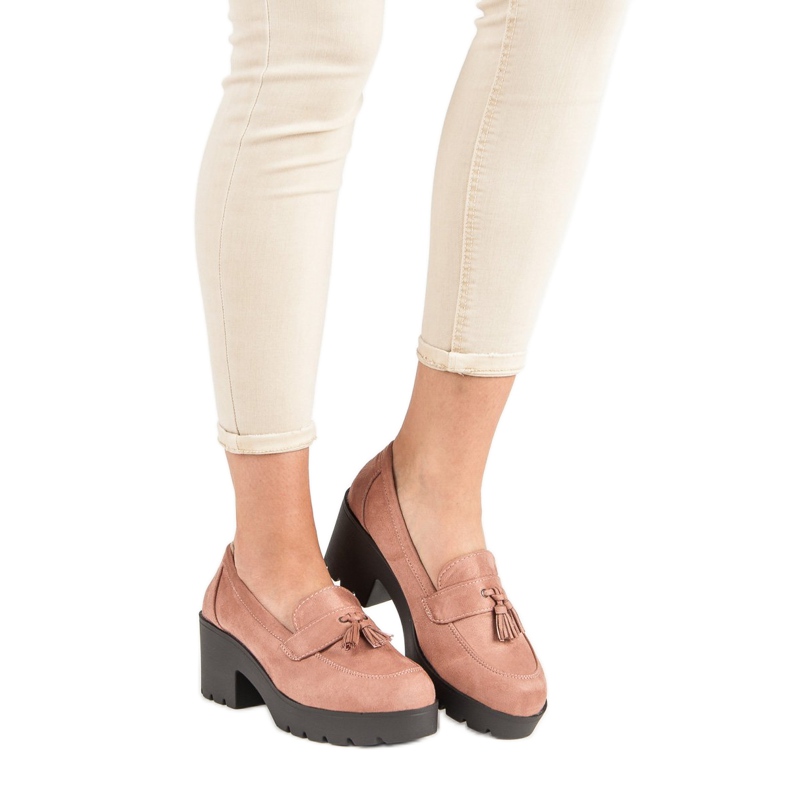Ch. Creation Stylish moccasin shoes pink 2