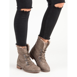 Queentina Boots with fur brown 1