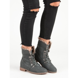 Queentina Boots with fur grey 1