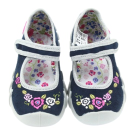 Befado children's shoes ballerinas slippers 109P170 grey navy blue 4