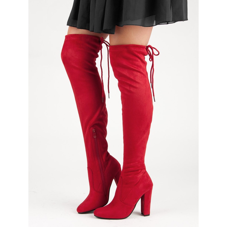 Seastar Sexy thigh high boots red 1